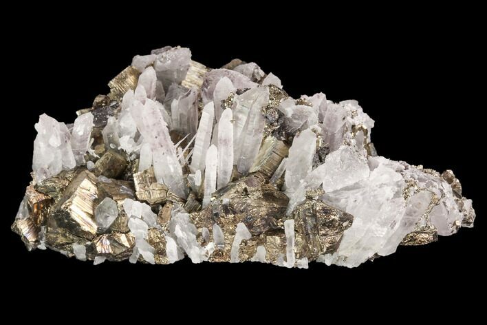 Quartz and Pyrite Crystal Cluster - Peru #99681